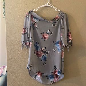 Off the shoulder floral top
